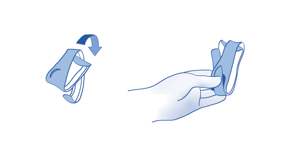 LoFric Origo Pro IFU/Quick guide illustration showing step A tips for storing